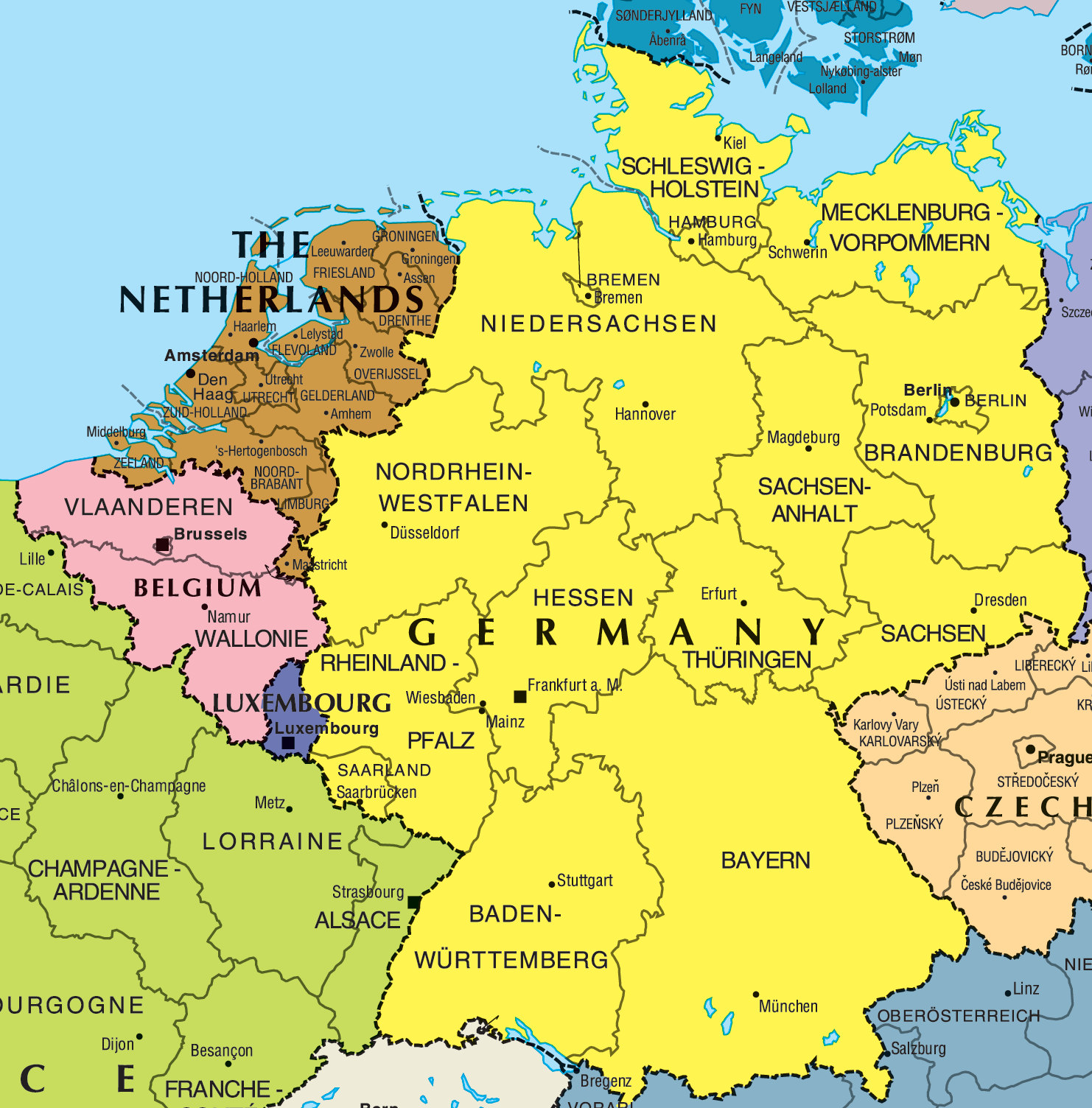 Resultat d'imatges de luxembourg germany map